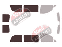 Gabarit vitrage - kit 3/4 arrière - Mercedes-Benz Viano (1) Compact 6 portes (2003 - 2015) Gabarit vitrage - kit 3/4 arrière - Mercedes-Benz Viano (1) Compact 6 portes (2003 - 2015)