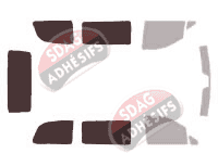 Gabarit vitrage - kit 3/4 arrière - Mercedes-Benz Viano (1) Compact 5 portes (2003 - 2015) Gabarit vitrage - kit 3/4 arrière - Mercedes-Benz Viano (1) Compact 5 portes (2003 - 2015)