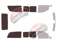 Gabarit vitrage - kit 3/4 arrière - Mercedes-Benz Vito / EQV (2) Long 4 portes (2003 - 2014) Gabarit vitrage - kit 3/4 arrière - Mercedes-Benz Vito / EQV (2) Long 4 portes (2003 - 2014)