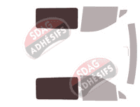 Gabarit vitrage - kit 3/4 arrière - Mercedes-Benz Vito / EQV (2) Mixto Utilitaire 4/5 portes (2003 - 2014)