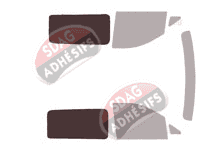 Gabarit vitrage - kit 3/4 arrière - Mercedes-Benz Vito / EQV (3) Mixto Utilitaire 4/5 portes (depuis 2014)