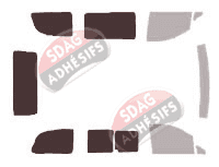 Gabarit vitrage - kit 3/4 arrière - Mercedes-Benz Viano (1) Compact 4 portes (2003 - 2015) Gabarit vitrage - kit 3/4 arrière - Mercedes-Benz Viano (1) Compact 4 portes (2003 - 2015)