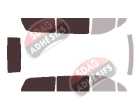 Gabarit vitrage - kit 3/4 arrière - Mercedes-Benz Viano (1) Long 5 portes (2003 - 2015) Gabarit vitrage - kit 3/4 arrière - Mercedes-Benz Viano (1) Long 5 portes (2003 - 2015)