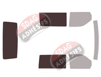 Gabarit vitrage - kit 3/4 arrière - Mercedes-Benz Vito / EQV (1) Utilitaire 4 portes (1996 - 2003) Gabarit vitrage - kit 3/4 arrière - Mercedes-Benz Vito / EQV (1) Utilitaire 4 portes (1996 - 2003)