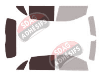 Gabarit vitrage - kit 3/4 arrière - Mercedes-Benz Classe B (2) 5 portes (2012 - 2019) Gabarit vitrage - kit 3/4 arrière - Mercedes-Benz Classe B (2) 5 portes (2012 - 2019)