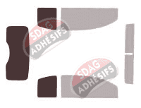 Gabarit vitrage - kit 3/4 arrière - MicroCar MC City 3 portes (2007 - 2020)