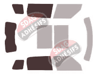 Gabarit vitrage - kit 3/4 arrière - Mini Coutryman (1) 5 portes (2010 - 2017) Gabarit vitrage - kit 3/4 arrière - Mini Coutryman (1) 5 portes (2010 - 2017)