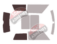 Gabarit vitrage - kit 3/4 arrière - Mini One et  Cooper (2) 3 portes (2006 - 2014)