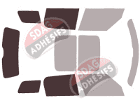 Gabarit vitrage - kit 3/4 arrière - Mini Coutryman (2) 5 portes (2017 - 2023) Gabarit vitrage - kit 3/4 arrière - Mini Coutryman (2) 5 portes (2017 - 2023)