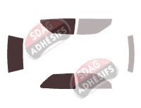 Gabarit vitrage - kit 3/4 arrière - Mitsubishi Colt (3) 3 portes (1987 - 1992)