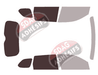 Gabarit vitrage - kit 3/4 arrière - Mitsubishi Outlander (3) 5 portes (2018 - 2021)