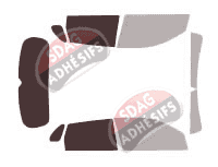 Gabarit vitrage - kit 3/4 arrière - Mitsubishi Outlander (3) Sport 5 portes (2011 - 2021)