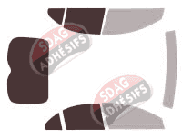 Gabarit vitrage - kit 3/4 arrière - Mitsubishi Lancer (8) Sportback 5 portes (2007 - 2017)