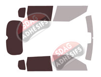Gabarit vitrage - kit 3/4 arrière - Mitsubishi Outlander (4) 5 portes (depuis 2021)