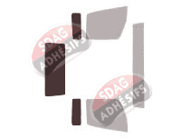 Gabarit vitrage - kit 3/4 arrière - Mitsubishi Fuso Canter Utilitaire 2 portes (1996 - 2005)