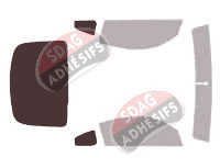 Gabarit vitrage - kit 3/4 arrière - Nissan 350 Z Coupe 3 portes (2003 - 2009)