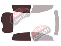 Gabarit vitrage - kit 3/4 arrière - Nissan Ariya (1) 5 portes (depuis 2022)