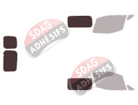 Gabarit vitrage - kit 3/4 arrière - Nissan NV200 (1) Utilitaire 5 portes (2009 - 2021)