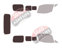 Gabarit vitrage - kit 3/4 arrière - Nissan Evalia (1) NV200 6 portes (2009 - 2021)