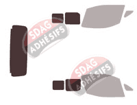Gabarit vitrage - kit 3/4 arrière - Nissan NV200 (1) Utilitaire 5 portes (2009 - 2021)