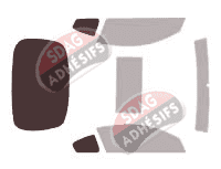 Gabarit vitrage - kit 3/4 arrière - Nissan Altima (4) Coupé 3 portes (2007 - 2013)