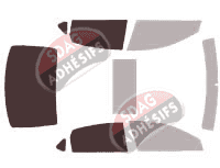 Gabarit vitrage - kit 3/4 arrière - Nissan Altima (5) Berline 4 portes (2012 - 2018)