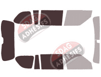 Gabarit vitrage - kit 3/4 arrière - Nissan Armada (2) 5 portes (2016 - 2024)
