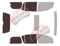 Gabarit vitrage - kit 3/4 arrière - Nissan Armada (1) Court 5 portes (2003 - 2016) Gabarit vitrage - kit 3/4 arrière - Nissan Armada (1) Court 5 portes (2003 - 2016)