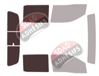 Gabarit vitrage - kit 3/4 arrière - Nissan Frontier (3) Crew Cab Pick-up 4 portes (depuis 2021)