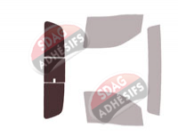 Gabarit vitrage - kit 3/4 arrière - Nissan Frontier (3) King Cab Pick-up 2 portes (depuis 2022)
