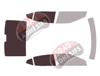 Gabarit vitrage - kit 3/4 arrière - Nissan Maxima (8) Berline 4 portes (2015 - 2023)