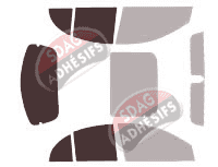 Gabarit vitrage - kit 3/4 arrière - Nissan Micra (4) 5 portes (2010 - 2017) Gabarit vitrage - kit 3/4 arrière - Nissan Micra (4) 5 portes (2010 - 2017)