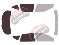 Gabarit vitrage - kit 3/4 arrière - Nissan Murano (1) 5 portes (2004 - 2008)