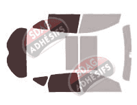 Gabarit vitrage - kit 3/4 arrière - Nissan Murano (2) 5 portes (2008 - 2015)