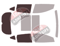Gabarit vitrage - kit 3/4 arrière - Nissan Murano (3) 5 portes (2015 - 2024)