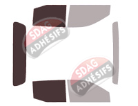 Gabarit vitrage - kit 3/4 arrière - Renault Alaskan (1) Pick-up 4 portes (2017 - 2025) Gabarit vitrage - kit 3/4 arrière - Renault Alaskan (1) Pick-up 4 portes (2017 - 2025)