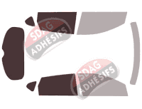 Gabarit vitrage - kit 3/4 arrière - Nissan Pulsar 5 portes (2014 - 2019)
