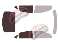 Gabarit vitrage - kit 3/4 arrière - Nissan Sentra (7) Berline 4 portes (2012 - 2020) Gabarit vitrage - kit 3/4 arrière - Nissan Sentra (7) Berline 4 portes (2012 - 2020)