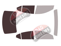 Gabarit vitrage - kit 3/4 arrière - Nissan Sentra (8) Berline 4 portes (depuis 2020)