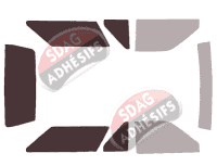 Gabarit vitrage - kit 3/4 arrière - Nissan Terrano (1) 3 portes (1985 - 1995)