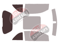 Gabarit vitrage - kit 3/4 arrière - Opel Adam 3 portes (2013 - 2019)