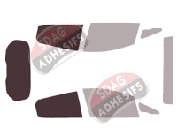Gabarit vitrage - kit 3/4 arrière - Opel Ampera-e (1) 5 portes (2017 - 2021)