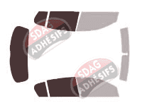 Gabarit vitrage - kit 3/4 arrière - Opel Astra (H) 5 portes (2004 - 2010) Gabarit vitrage - kit 3/4 arrière - Opel Astra (H) 5 portes (2004 - 2010)