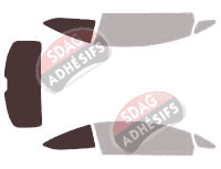 Gabarit vitrage - kit 3/4 arrière - Opel Astra (J) (GTC) 3 portes (2012 - 2018) Gabarit vitrage - kit 3/4 arrière - Opel Astra (J) (GTC) 3 portes (2012 - 2018)