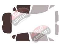 Gabarit vitrage - kit 3/4 arrière - Opel Astra (J) 5 portes (2009 - 2015) Gabarit vitrage - kit 3/4 arrière - Opel Astra (J) 5 portes (2009 - 2015)