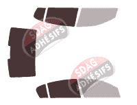 Gabarit vitrage - kit 3/4 arrière - Opel Astra (H) Berline 4 portes (2007 - 2012) Gabarit vitrage - kit 3/4 arrière - Opel Astra (H) Berline 4 portes (2007 - 2012)