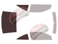 Gabarit vitrage - kit 3/4 arrière - Opel Astra (G) Coupe 3 portes (2000 - 2006) Gabarit vitrage - kit 3/4 arrière - Opel Astra (G) Coupe 3 portes (2000 - 2006)