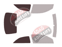 Gabarit vitrage - kit 3/4 arrière - Opel Astra (G) 3 portes (1998 - 2004) Gabarit vitrage - kit 3/4 arrière - Opel Astra (G) 3 portes (1998 - 2004)