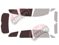 Gabarit vitrage - kit 3/4 arrière - Opel Astra (J) Tourer Break 5 portes (2010 - 2016) Gabarit vitrage - kit 3/4 arrière - Opel Astra (J) Tourer Break 5 portes (2010 - 2016)