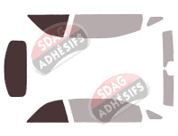 Gabarit vitrage - kit 3/4 arrière - Buick Cascada Cabriolet 2 portes (2013 - 2019)